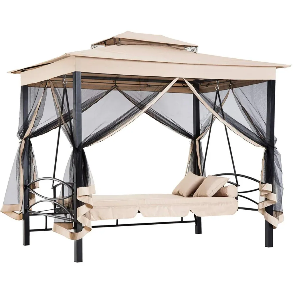 Garden swing with side walls