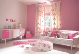 Harlekijn behang harten roze