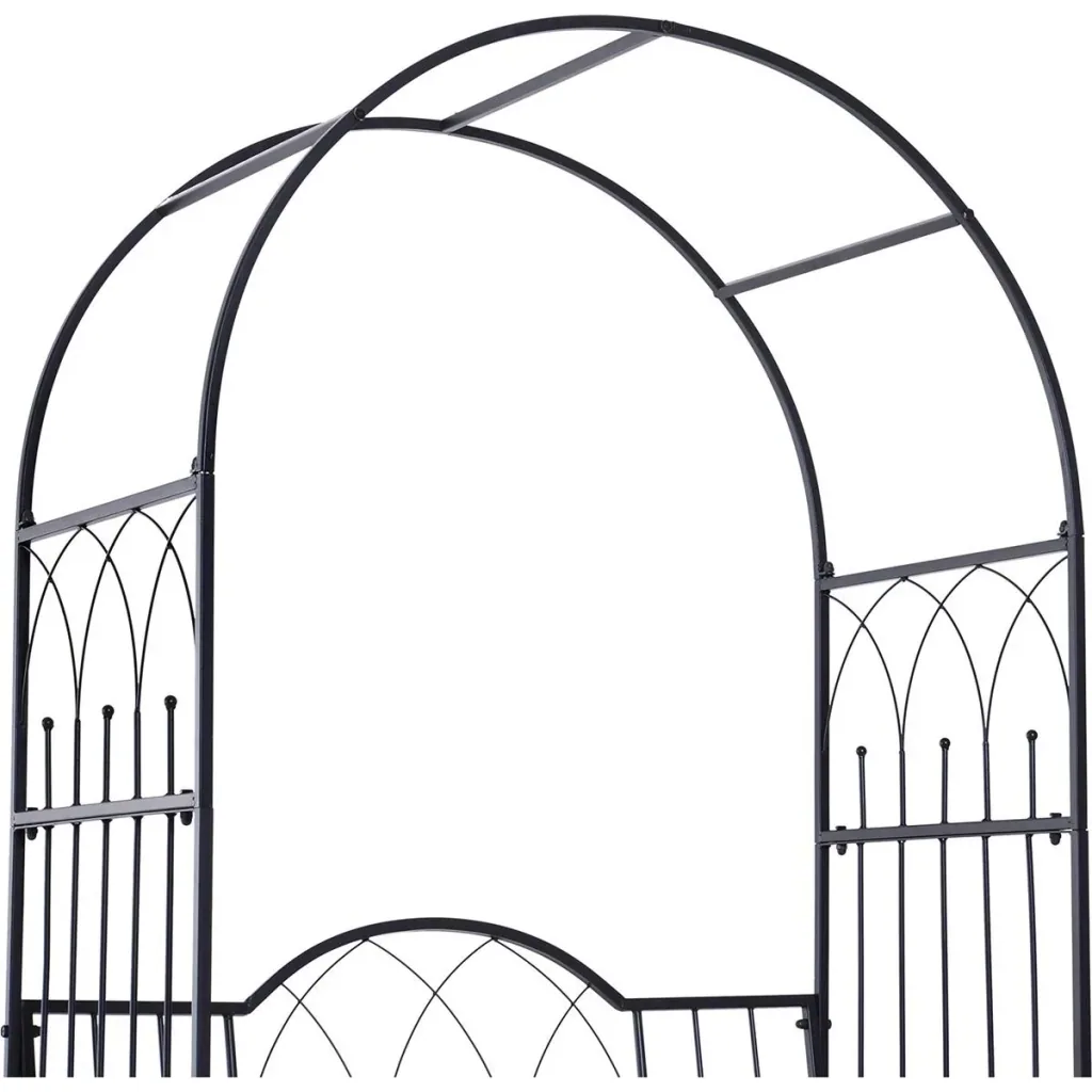 Bench with rose arch black