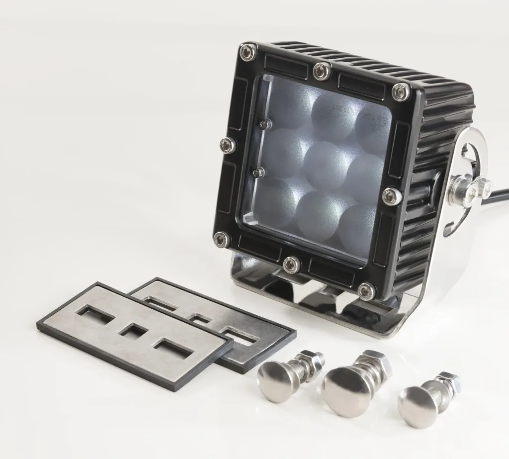 LED work light, square 9 LEDs 45 watts