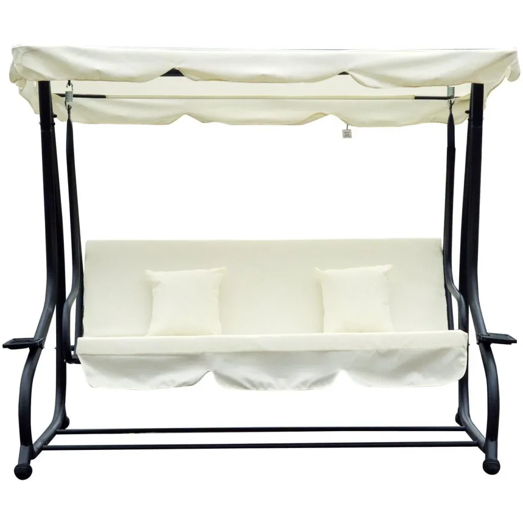 Garden swing with roof