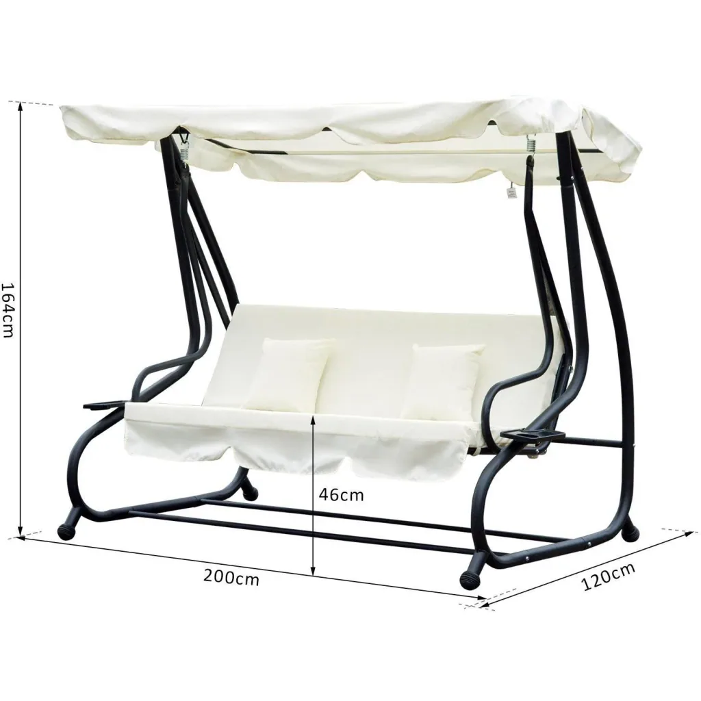 Garden swing with roof