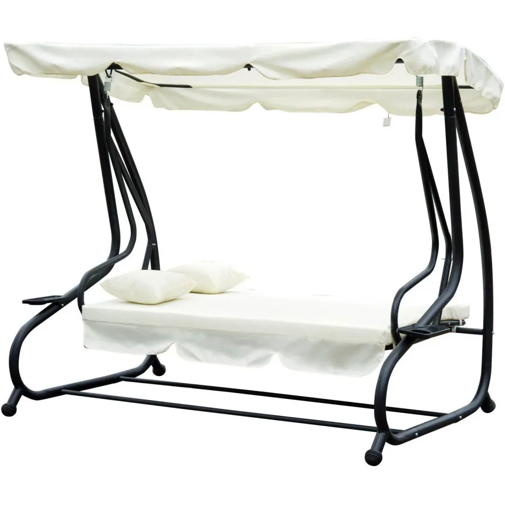 Garden swing with roof