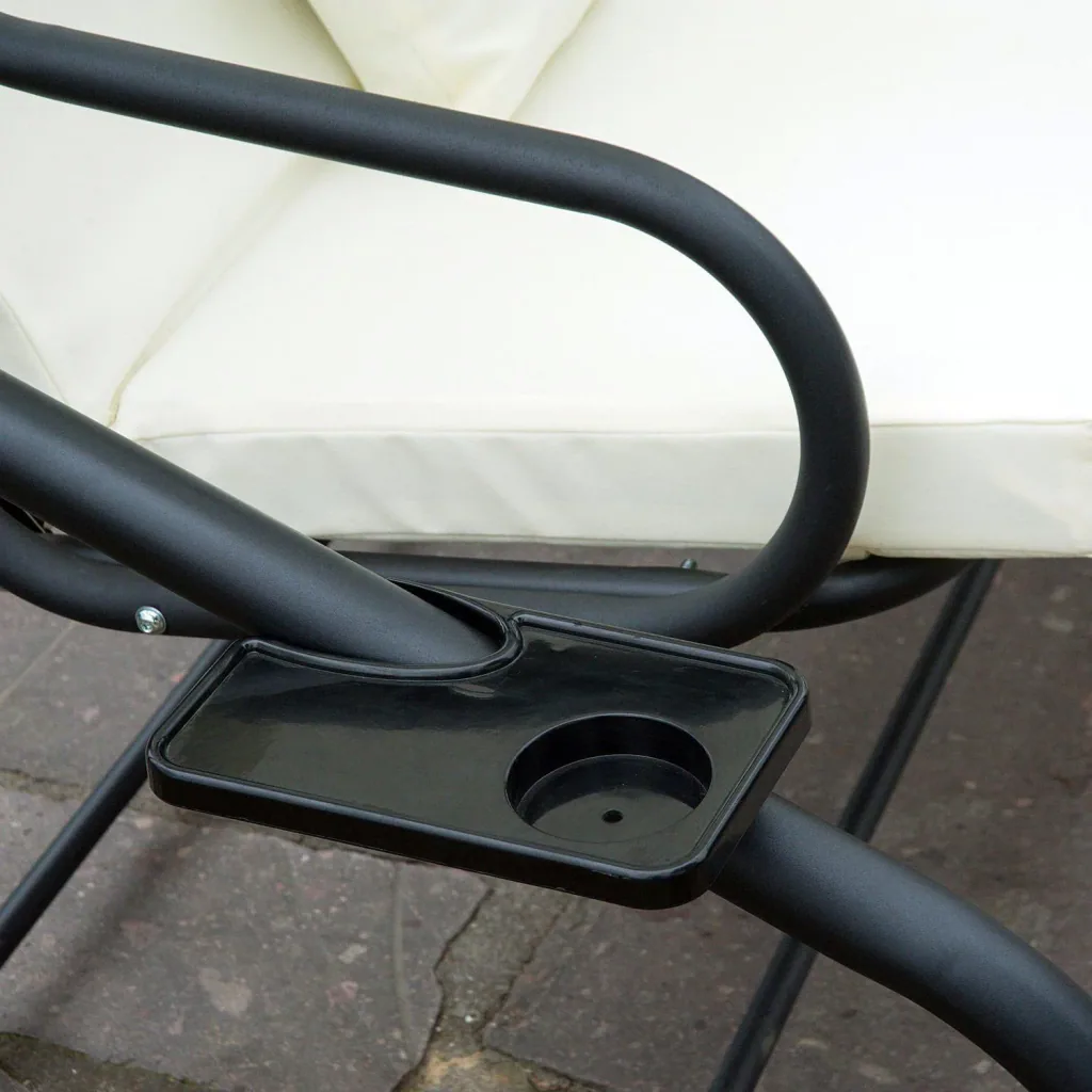 Garden swing with roof