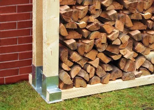 Wood stack holder, 2 pieces in a set - how to stack your wood correctly