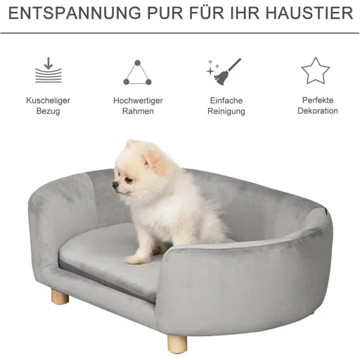 Pet sofa for dogs and cats light grey