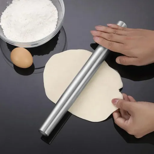 Stainless steel rolling pins, set of 2