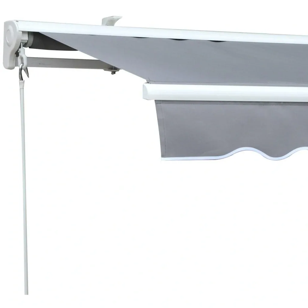 Aluminum articulated arm awning for wall mounting