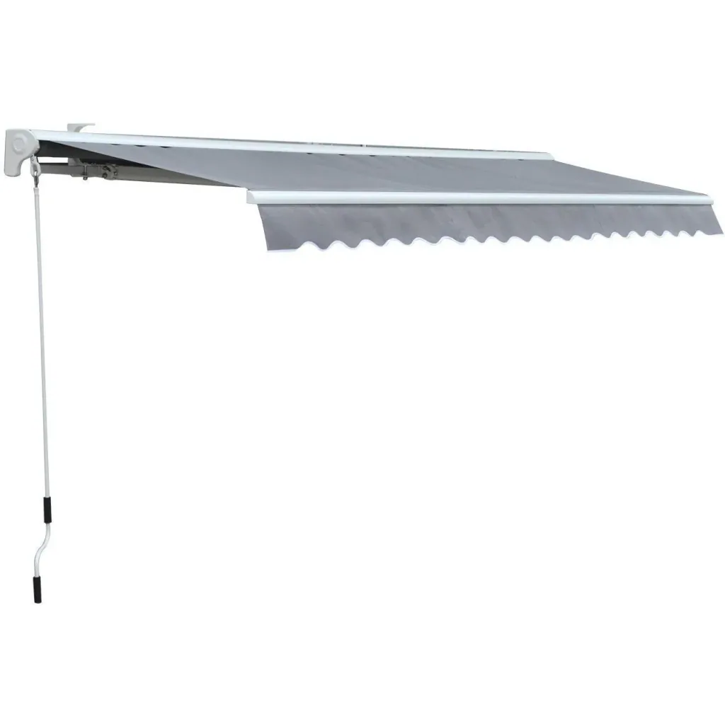 Aluminum articulated arm awning for wall mounting