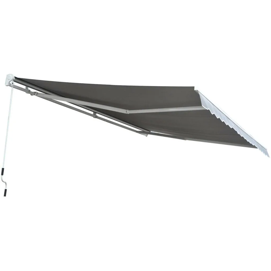 Aluminum articulated arm awning for wall mounting