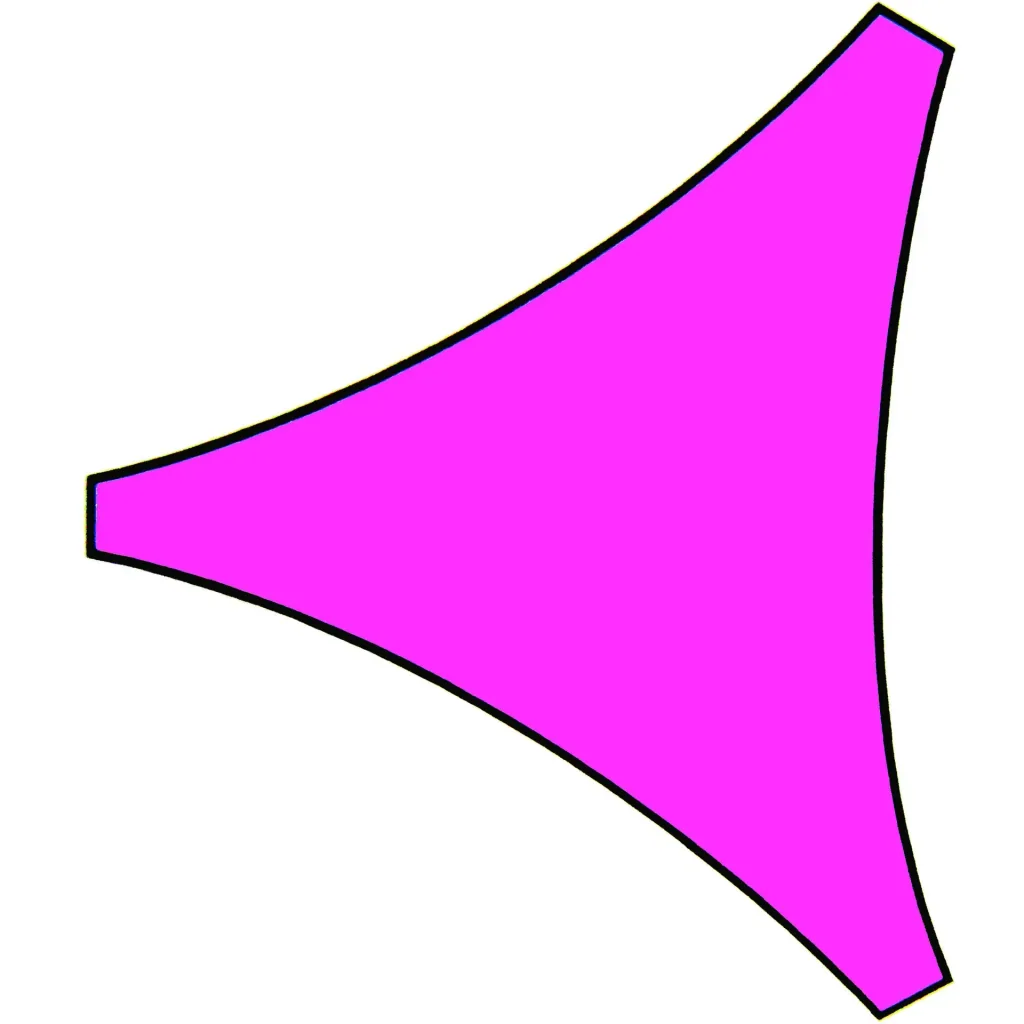 Sun sail - triangular - 5 x 5 m x 5 m - fuchsia