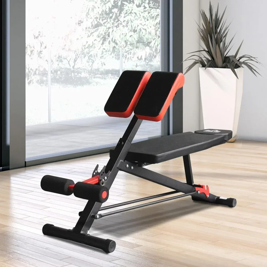 Multifunctional training bench black/red