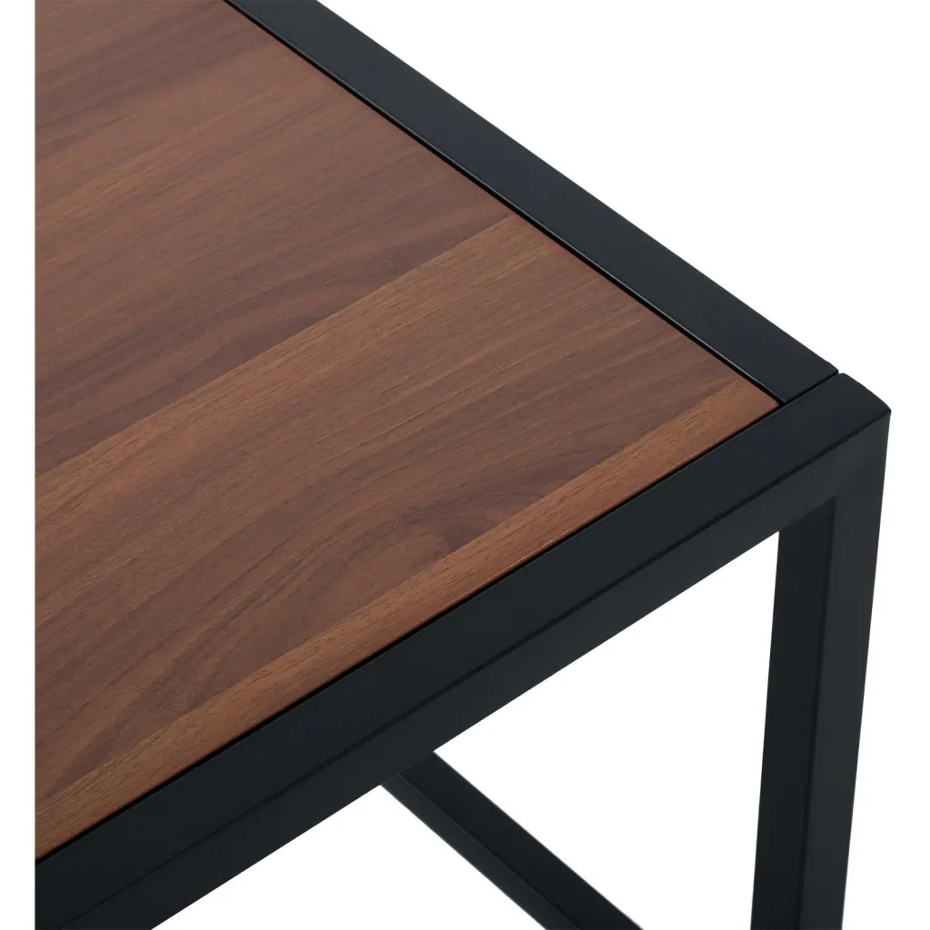 Vintage coffee table, side table, living room table, sofa table, metal frame, grained, 106 x 61 x 47.5 cm