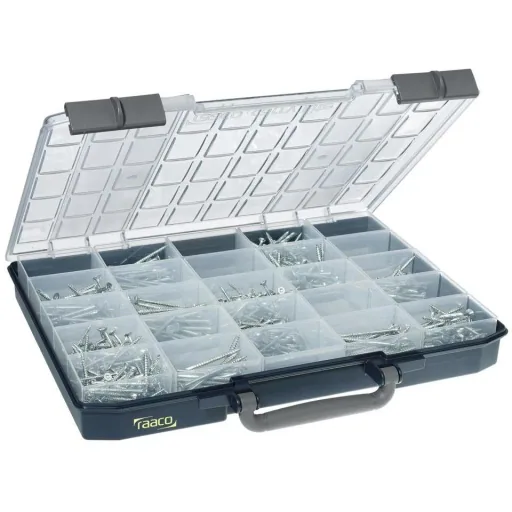 Raaco assortment box CarryLite 55 5x10 25 shelves