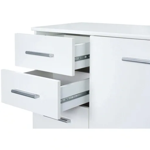 Sideboard / chest of drawers white with 3 doors & 2 drawers