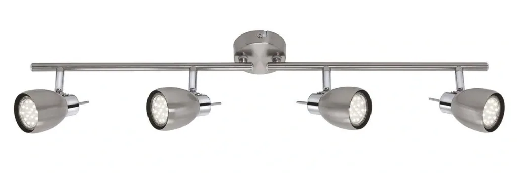 LED ceiling light, 12 watts, GU10, matt nickel