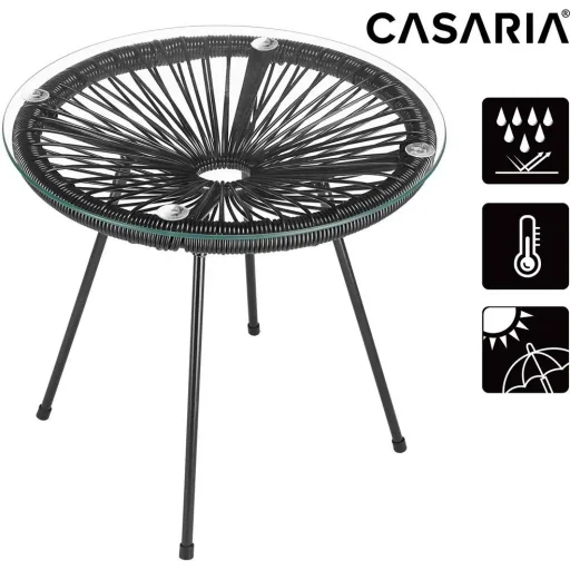 Acapulco side table black Ø45cm
