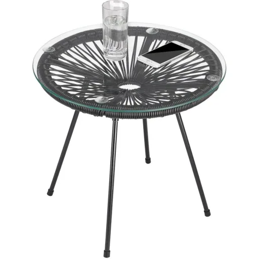 Acapulco side table black Ø45cm