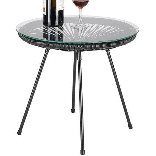 Acapulco side table black Ø45cm