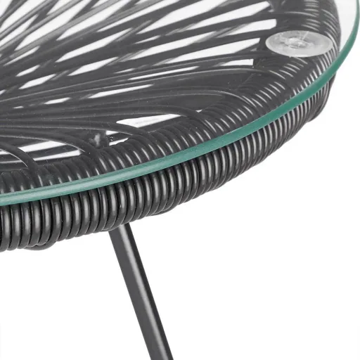Acapulco side table black Ø45cm