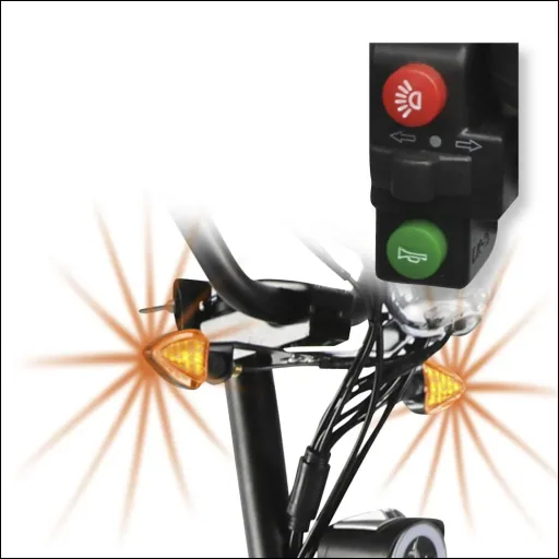 E-scooter "Evoking" Safety 20 km/h including indicators and luggage case, black