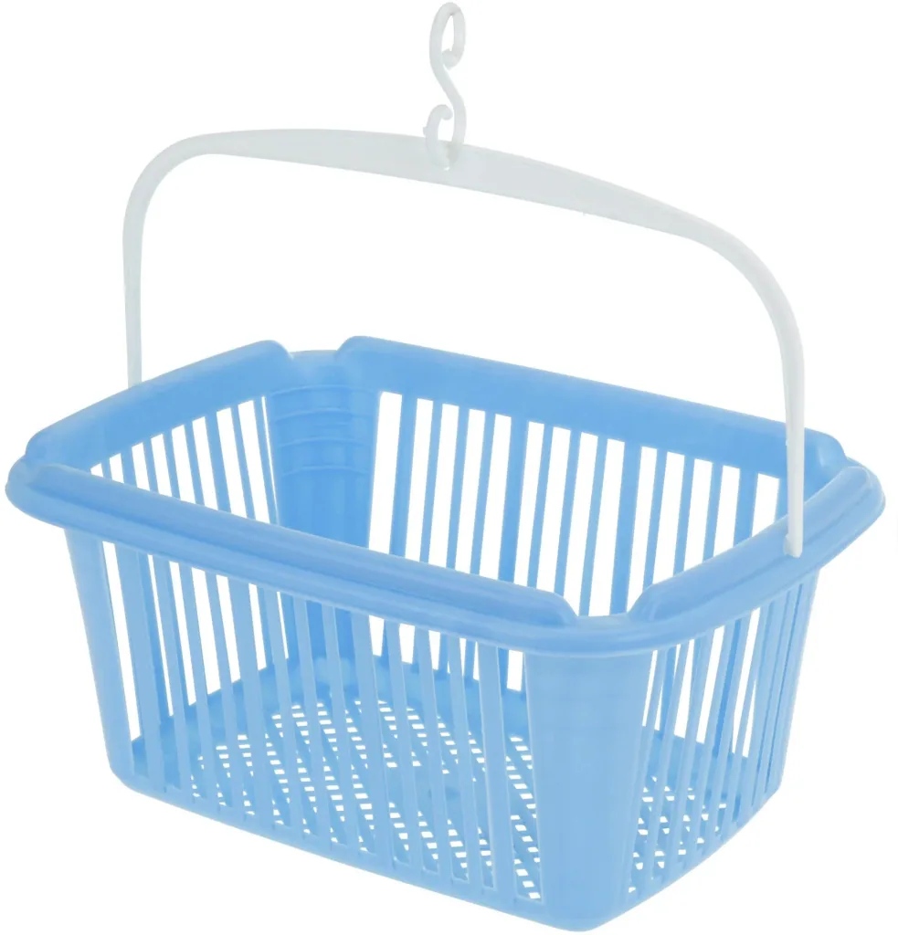 Clothespin basket, color-sorted