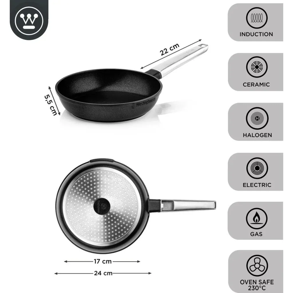 Performance Series Frying Pan - Oven Safe - 24 cm - Black