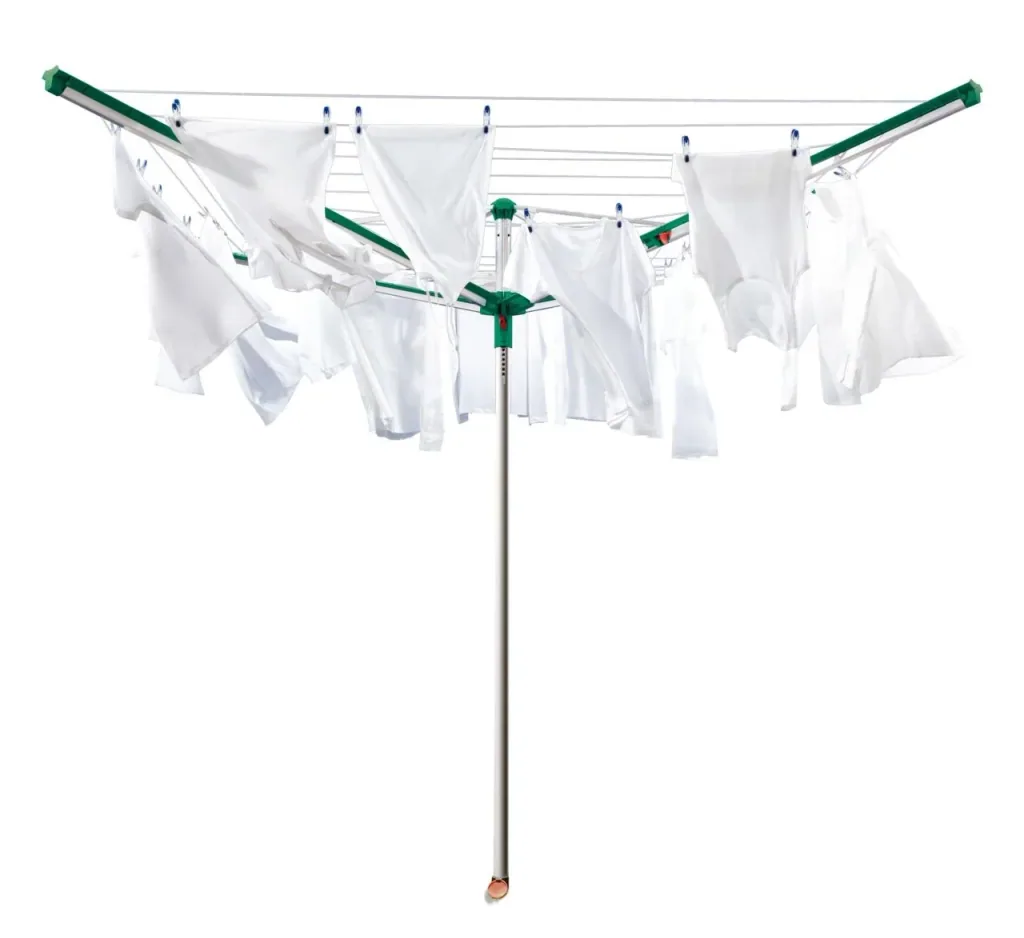 Clothes dryer "Linomatic 500 deluxe Cover", with cover and ground socket, 50 meter line length