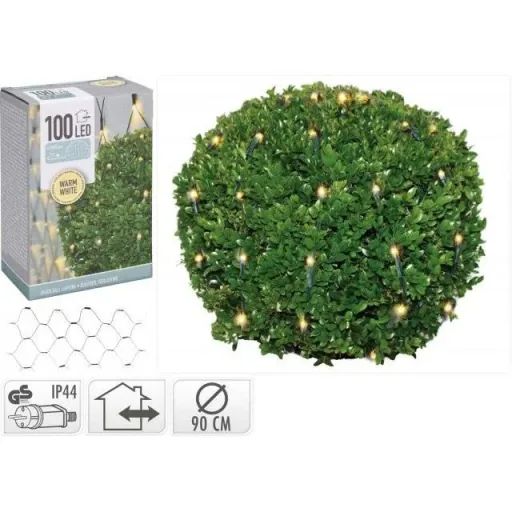 Boxwood ball net SET of 2 - 100 LED warm white Ø 90cm - shrub