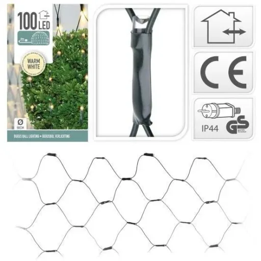 Boxwood ball net SET of 2 - 100 LED warm white Ø 90cm - shrub