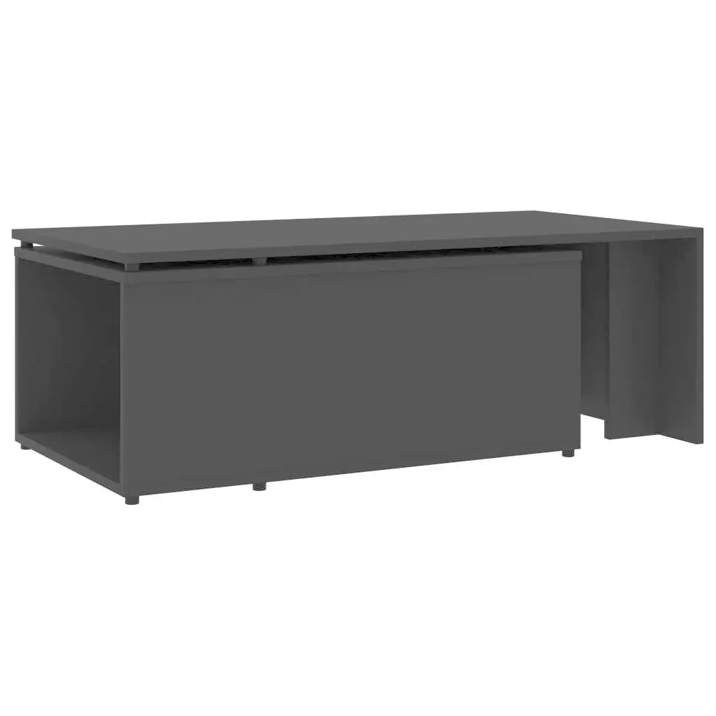 Coffee table 150x50x35 cm black chipboard