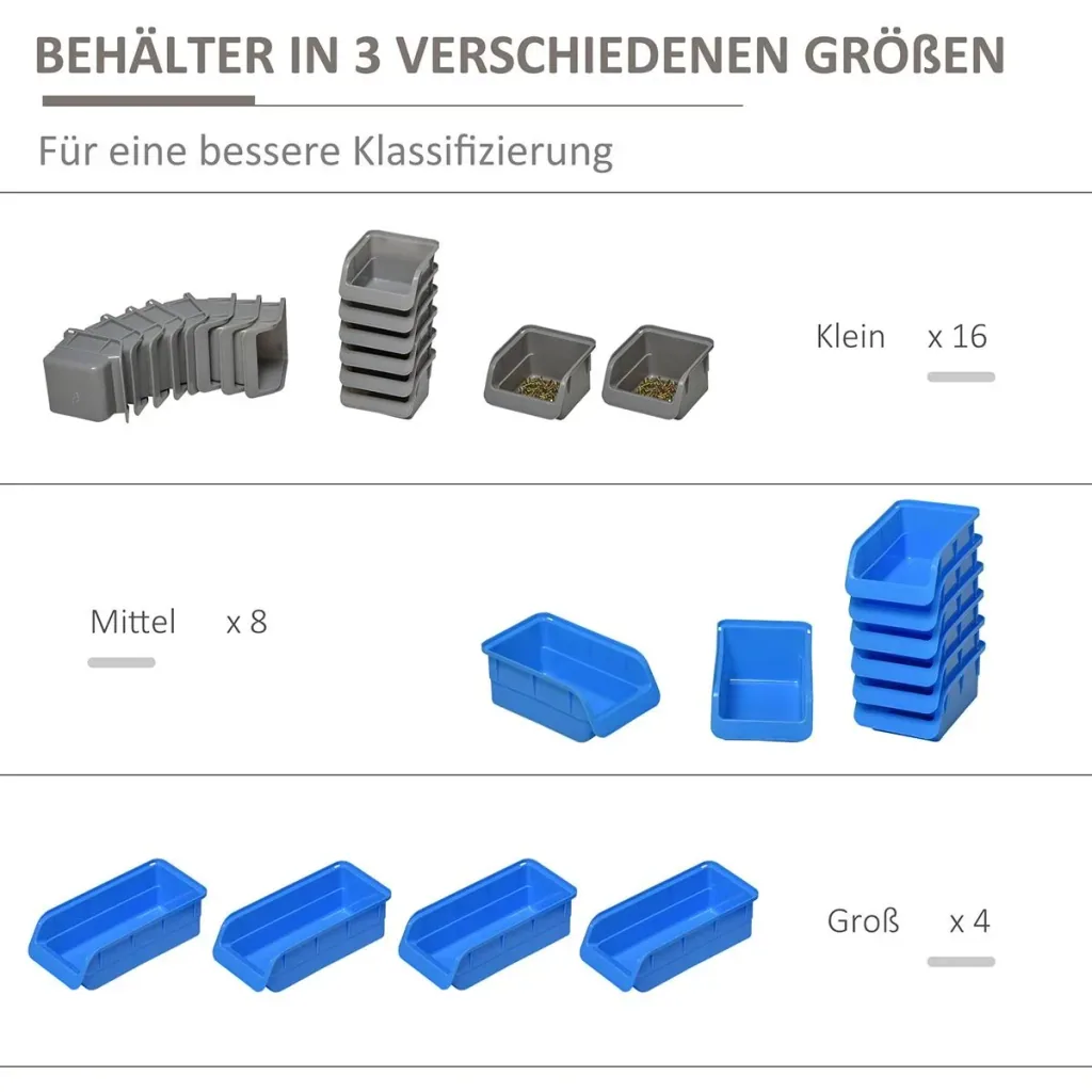 Tool wall set 44-piece blue+grey