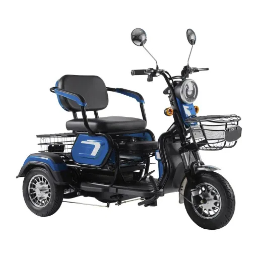 3-Rad E-Car Speed ​​6 km/h: 48V/20Ah Blei-Gel, blue