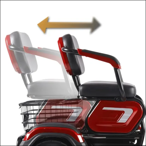 3-Rad E-Car Speed ​​6 km/h: 48V/20Ah Blei-Gel, blue