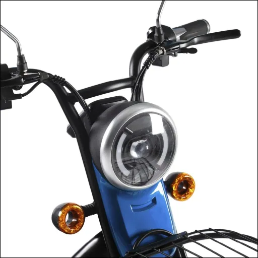 3-Rad E-Car Speed ​​6 km/h: 48V/20Ah Blei-Gel, blue