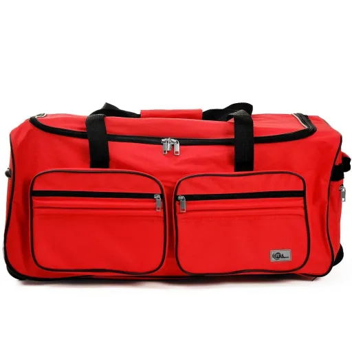 Travel bag with trolley function - 85L - Red - Bag with wheels