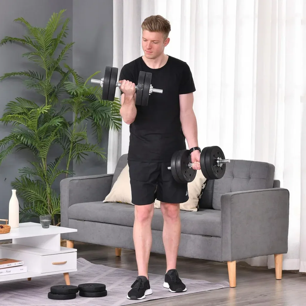Dumbbell set 30 kg black