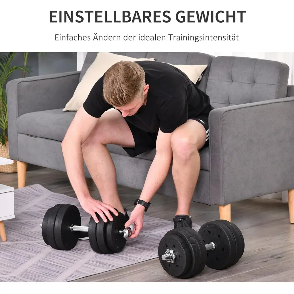 Dumbbell set 30 kg black