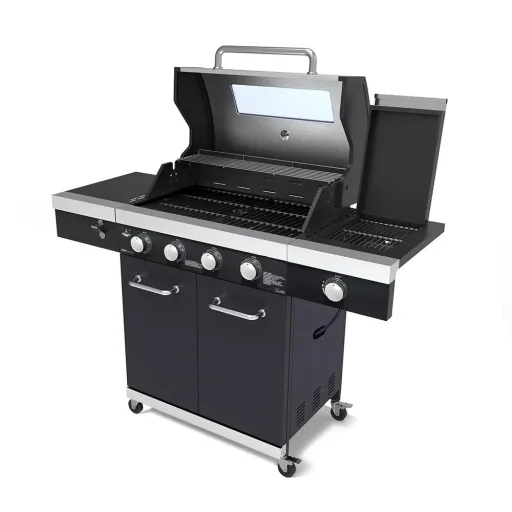 Gas grill "Kingston" with infrared side burner, including cover