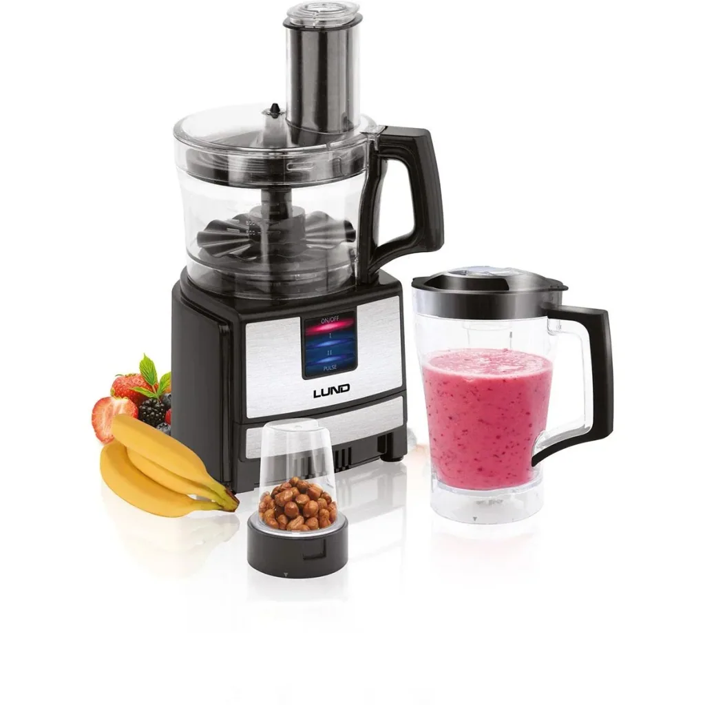 8-in-1 Food Processor - Mixer/Blender - 550 W - Stainless Steel