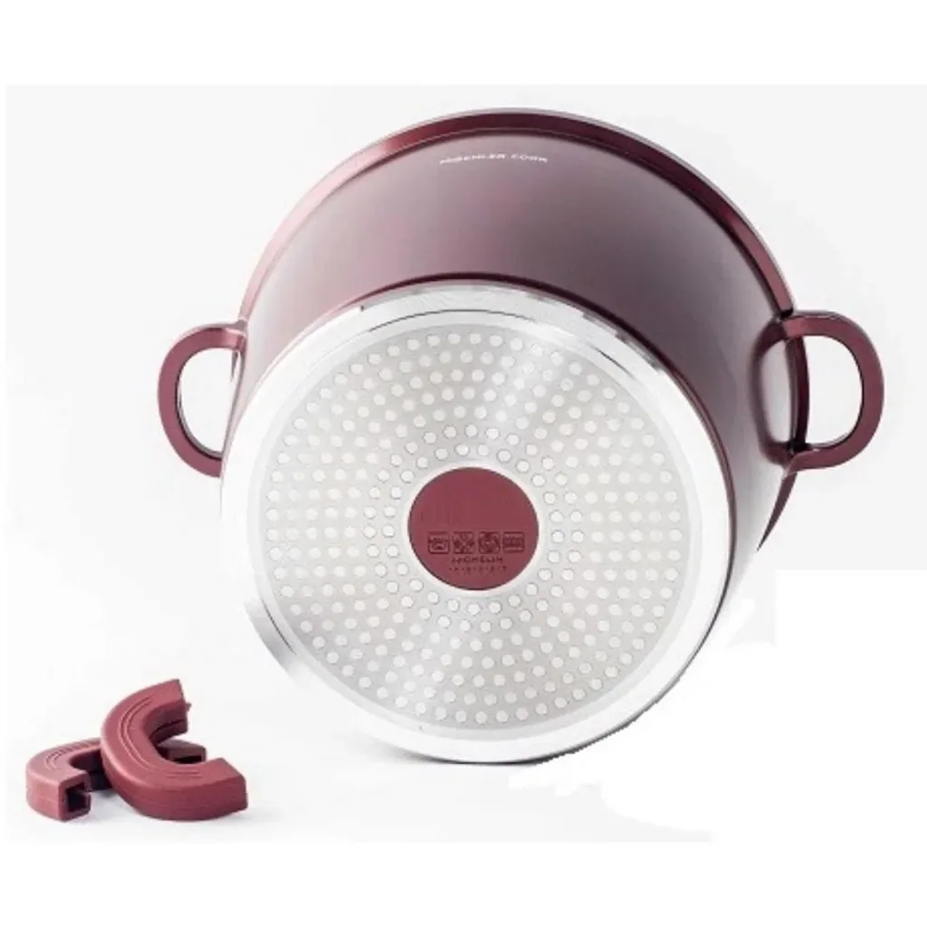 Platinum stew pan - non-stick coating - 24 cm - Burgundy