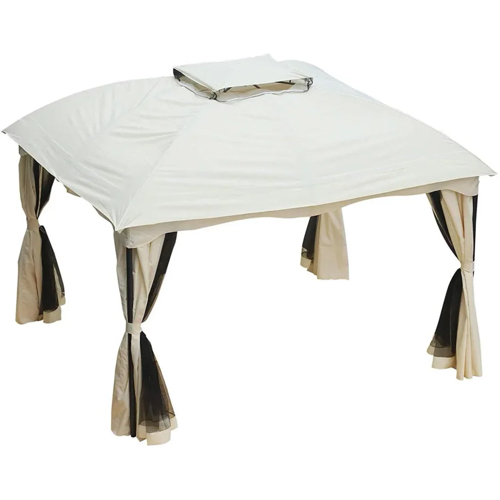 Garden gazebo with mosquito net