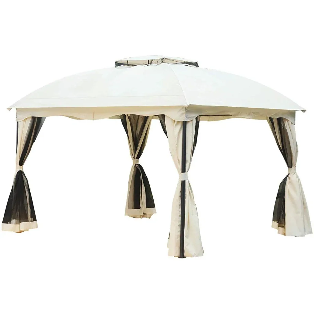 Garden gazebo with mosquito net