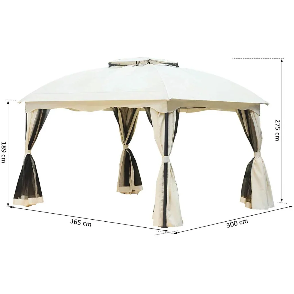 Garden gazebo with mosquito net