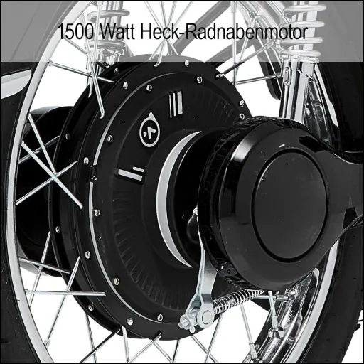 E-scooter "Turin" 45 km/h including 32 Ah lithium battery black/white