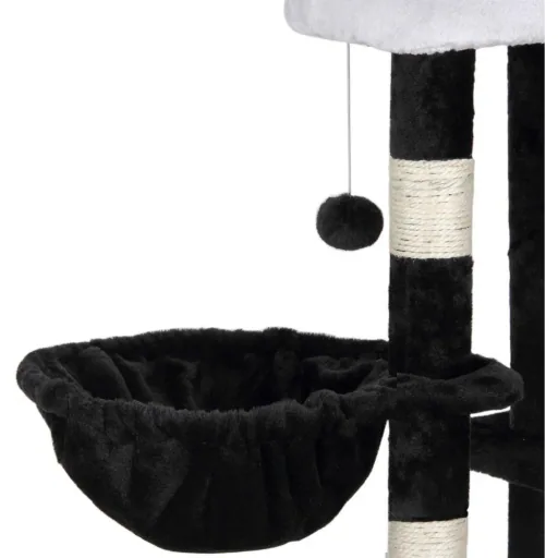 Cat tree, ceiling height 240 - 260 cm, black and white