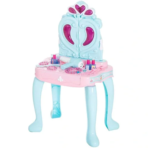 Dressing table children's dressing table music and light light green+pink