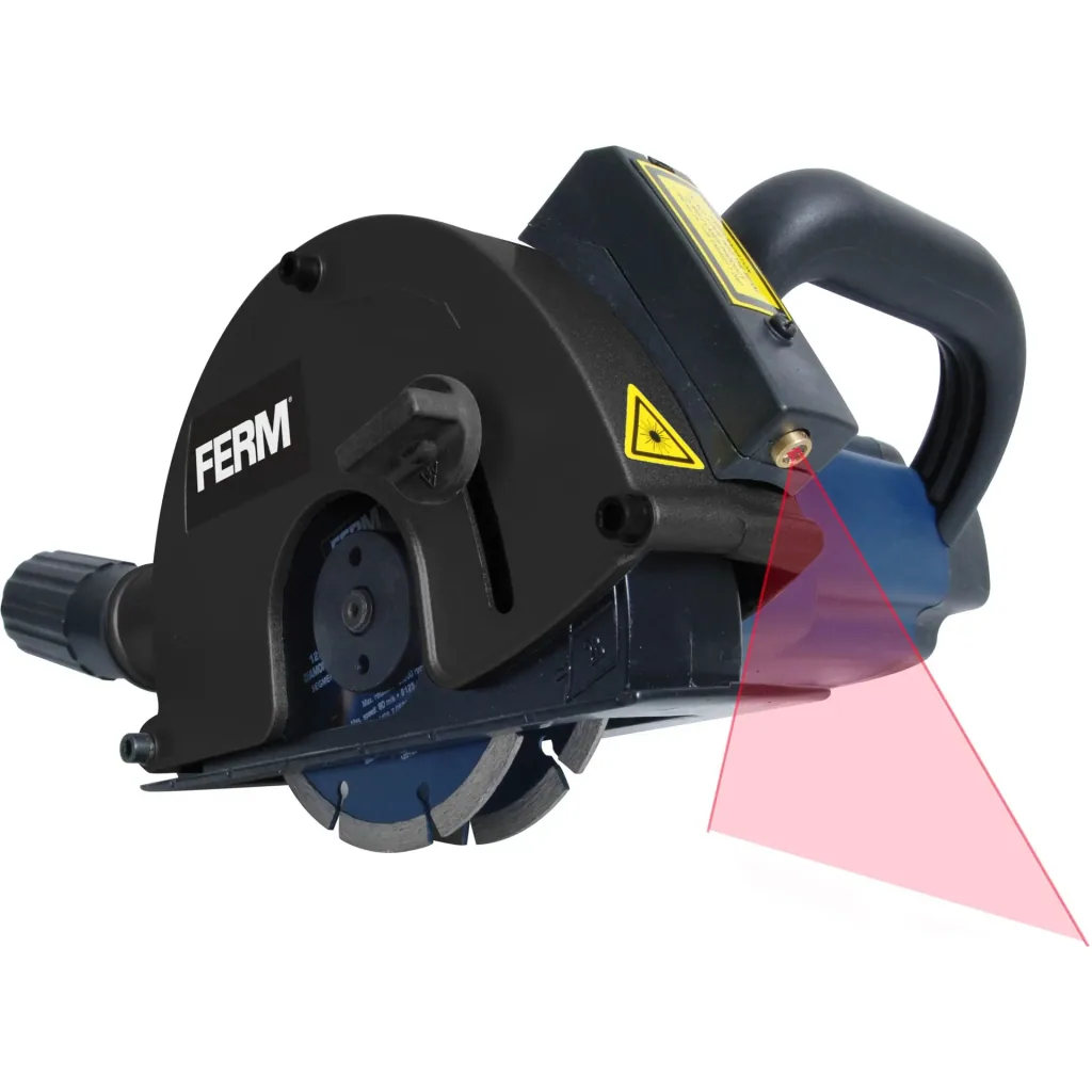 WSM1009 Wall chaser slot cutter 1700W - 125mm - Laser guide - Dust extraction adapter - Case