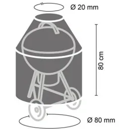 Outdoor cover for grill 80 cm