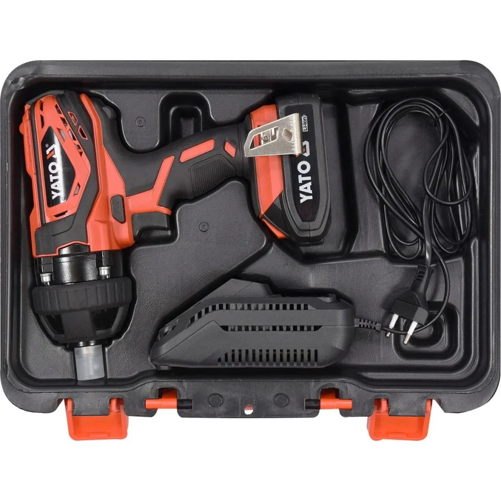Cordless impact wrench including case, battery and charger - 18V - 300Nm